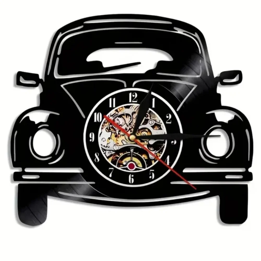 New Volkswagen VW bug vinyl record clock